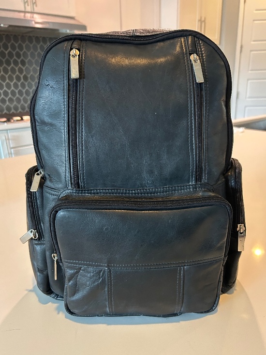 Genuine Leather Multi-Pocket Backpack main image 9